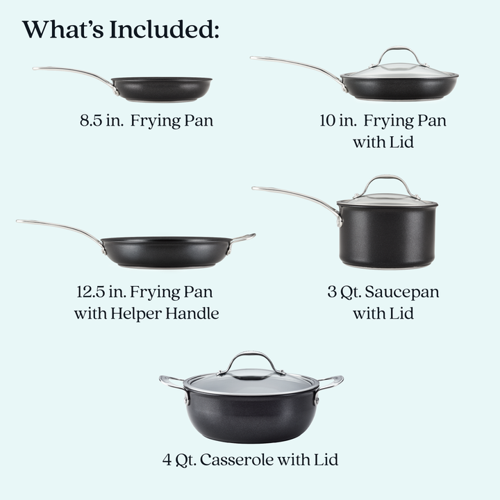 8-Piece Hybrid Nonstick Cookware Set