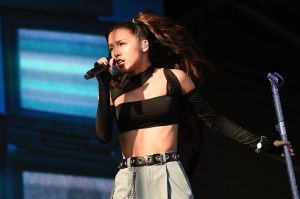 LAS VEGAS, NEVADA - SEPTEMBER 18: Olivia Rodrigo performs on the Daytime Stage at the 2021 iHeartRadio Music Festival at AREA15 on September 18, 2021 in Las Vegas, Nevada. EDITORIAL USE ONLY (Photo by Kevin Mazur/Getty Images for iHeartMedia)