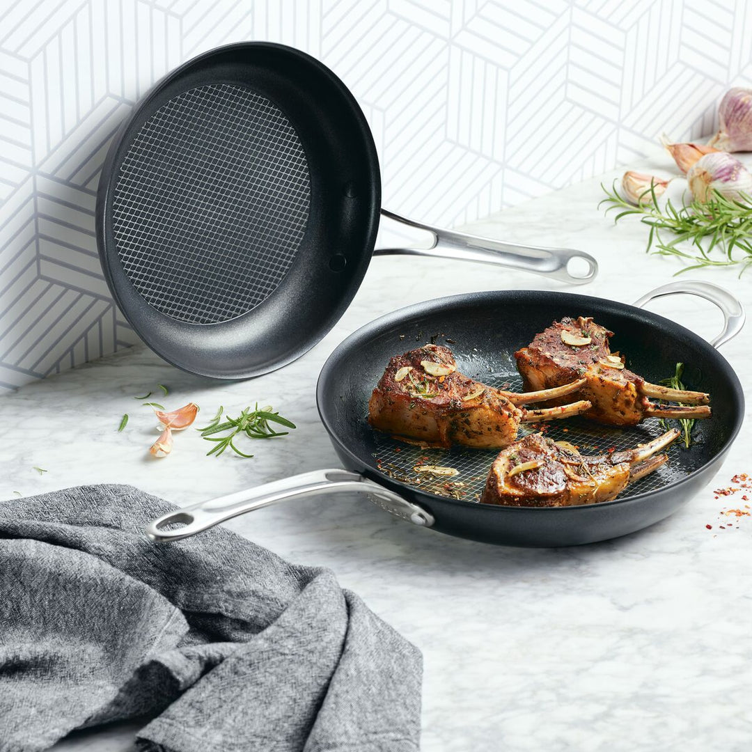 10-Inch and 12-Inch Hybrid Nonstick Frying Pan Set